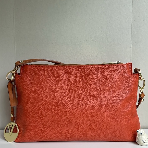Valentina Triple Entry Genuine Leather Shoulder Crossbody Bag - Picture 2 of 16